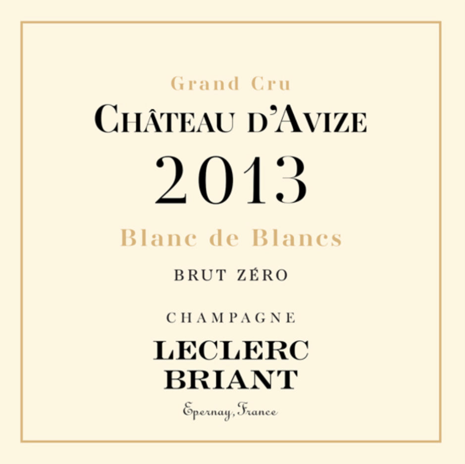 CHATEAU D'AVIZE MAISON LECLERC BRIANT 2013, CHAMPAGNE GRAND CRU (Pre-arrival)