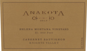 Anakota Helena Montana Vineyard Cabernet Sauvignon 2017