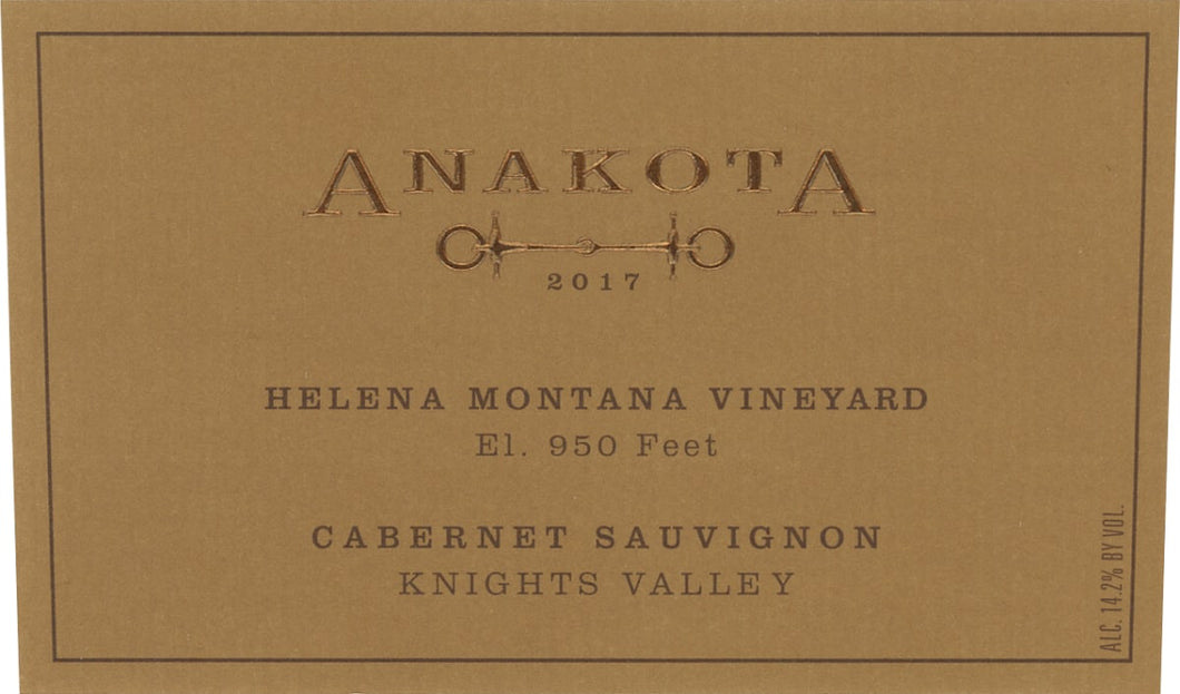 Anakota Helena Montana Vineyard Cabernet Sauvignon 2017